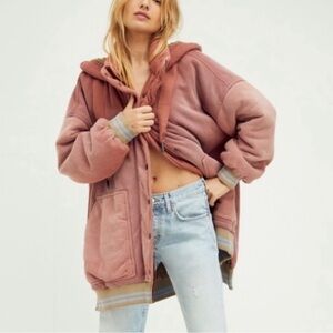 Bohme mauve/dusty pink Varsity Puffer Jacket Size Small / XS New